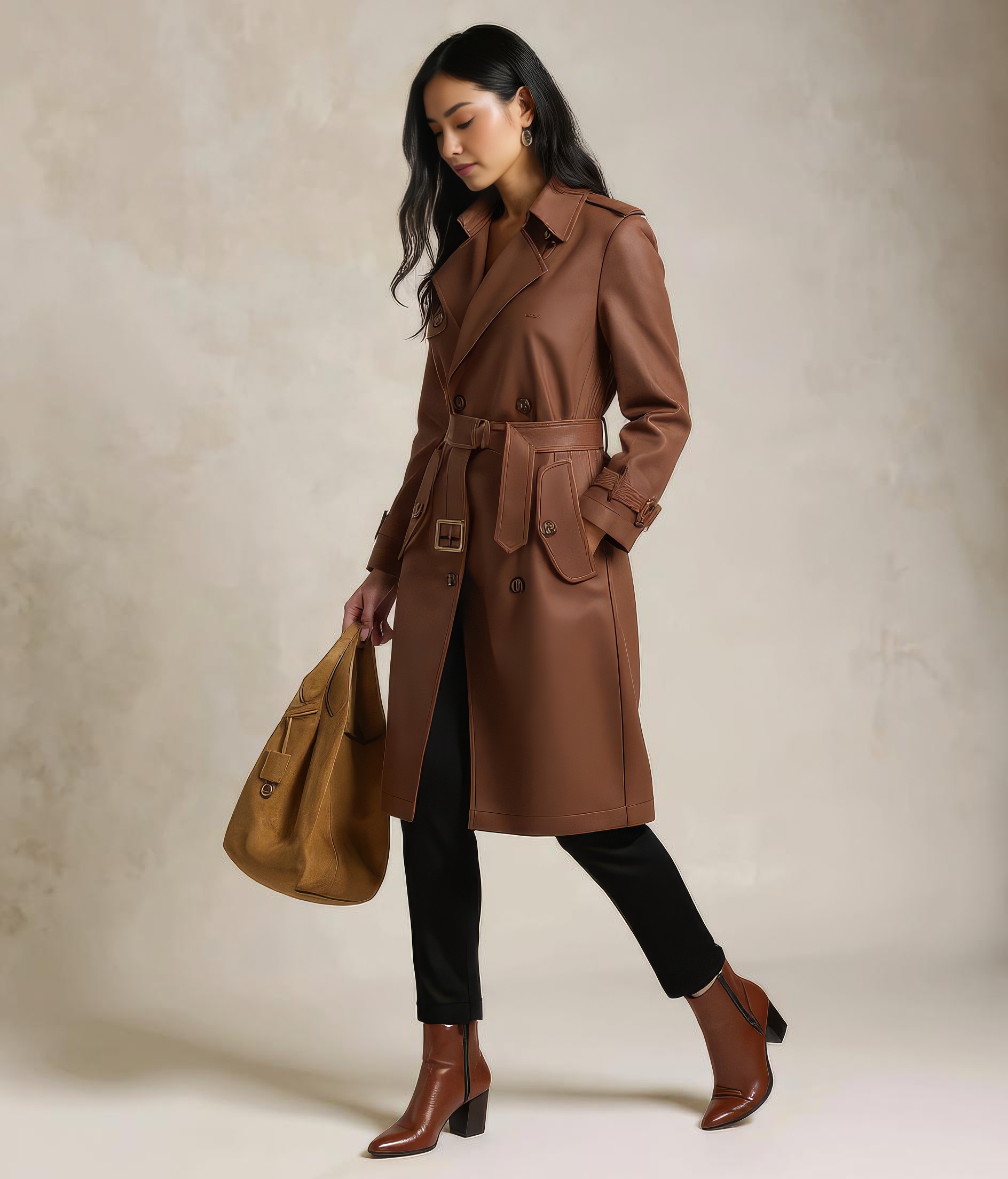 Ralph Lauren trench coat editorial look